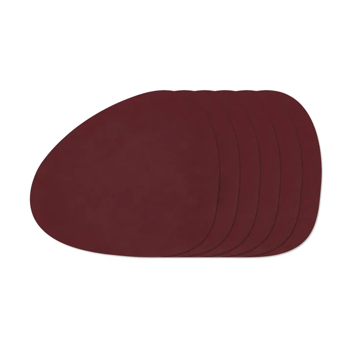 Nupo Curve プレースマット セット - Burgundy, 6-pack - LIND DNA | リンド ディーエヌエー