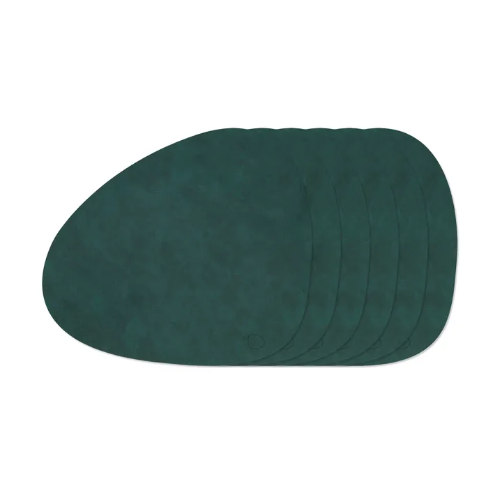 Nupo Curve プレースマット セット - Dark green, 6-pack - LIND DNA | リンド ディーエヌエー