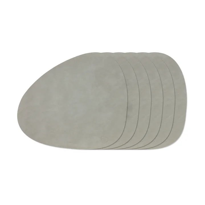 Nupo Curve プレースマット セット - Light grey, 6-pack - LIND DNA | リンド ディーエヌエー