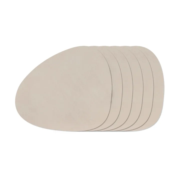 Nupo Curve プレースマット セット - Oyster White, 6-pack - LIND DNA | リンド ディーエヌエー