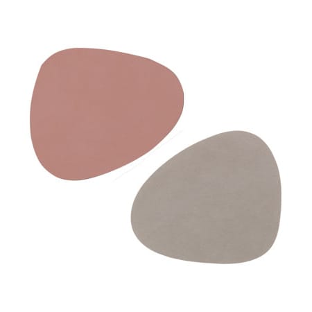 Nupo コースター ダブルサイド curve - pink-light grey - LIND DNA | リンド ディーエヌエー