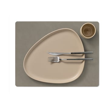 Nupo ランチョンマット リバーシブル スクエア L - Linen-Flint grey - LIND DNA | リンド ディーエヌエー