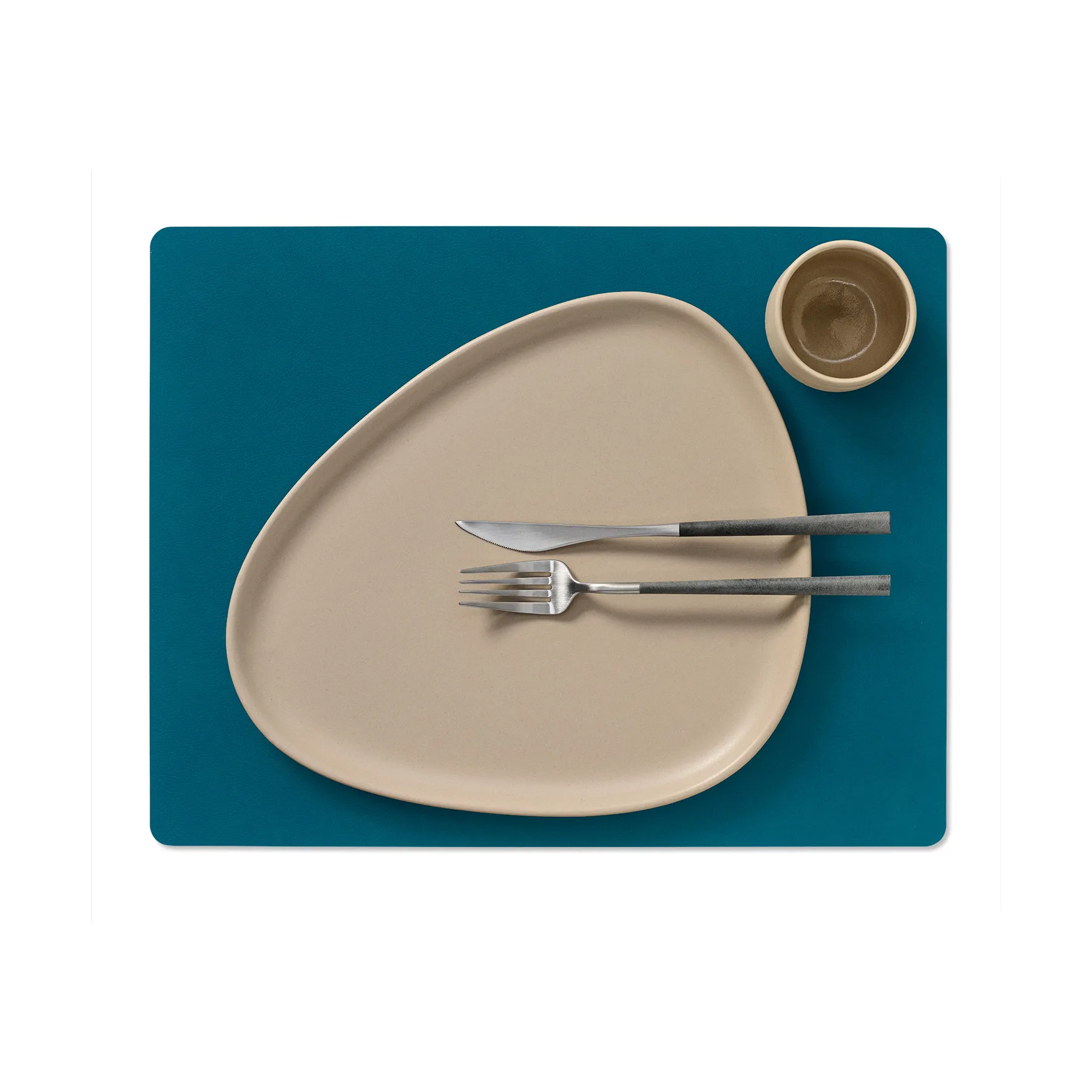 Nupo ランチョンマット リバーシブル スクエア L, Midnight blue-petrol LIND DNA | リンド ディーエヌエー