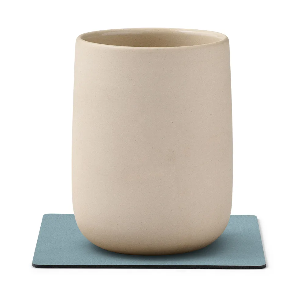 Nupo コースター ダブルサイド スクウェア, lightblue-light grey LIND DNA | リンド ディーエヌエー