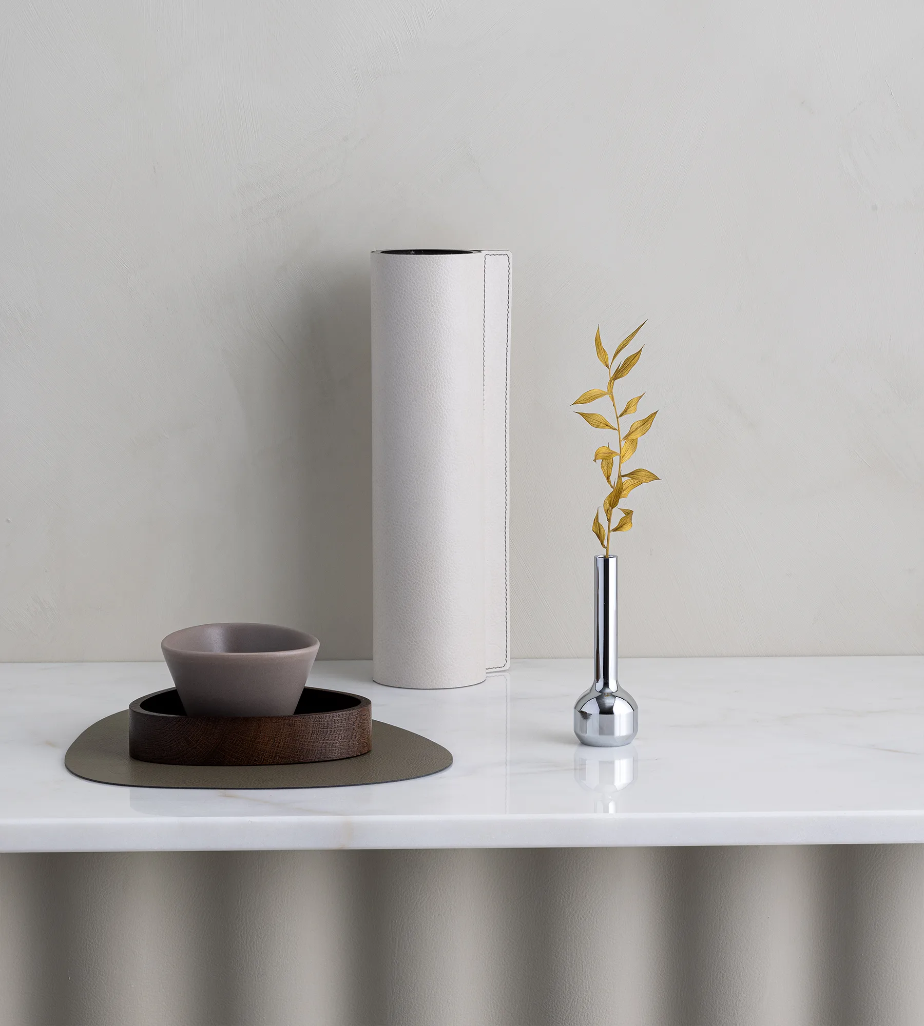 Silhouette 120 花瓶, Chrome steel LIND DNA | リンド ディーエヌエー