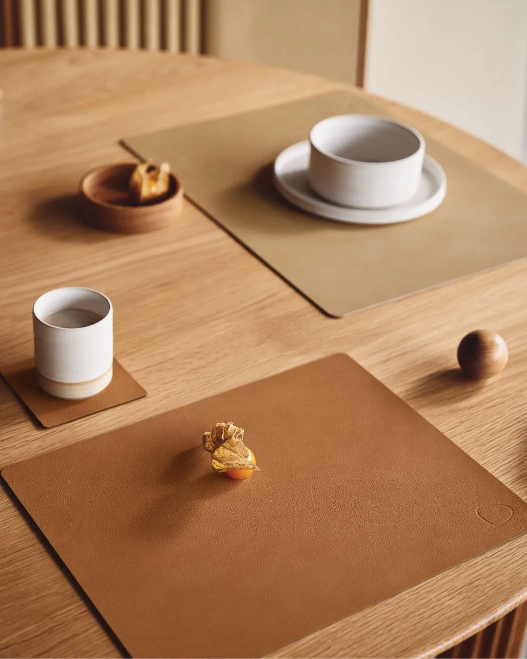 Wood Box コースター用ストレージ, Nature-oak, circle, S LIND DNA | リンド ディーエヌエー