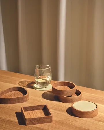 Wood Box コースター用ストレージ - Nature-oak, square, S - LIND DNA | リンド ディーエヌエー