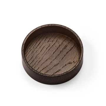 Wood Box コースター用ストレージ - Smoked oak, circle, S - LIND DNA | リンド ディーエヌエー