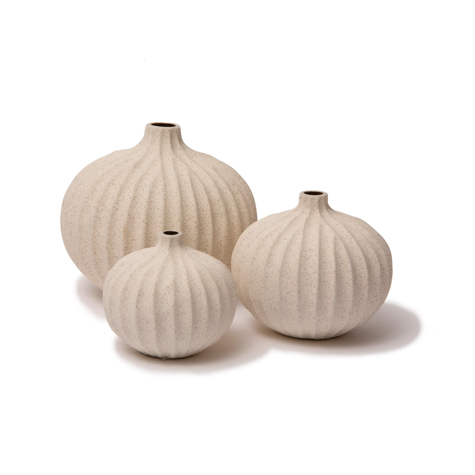 Bari 花瓶, Sand white light deep line, M Lindform