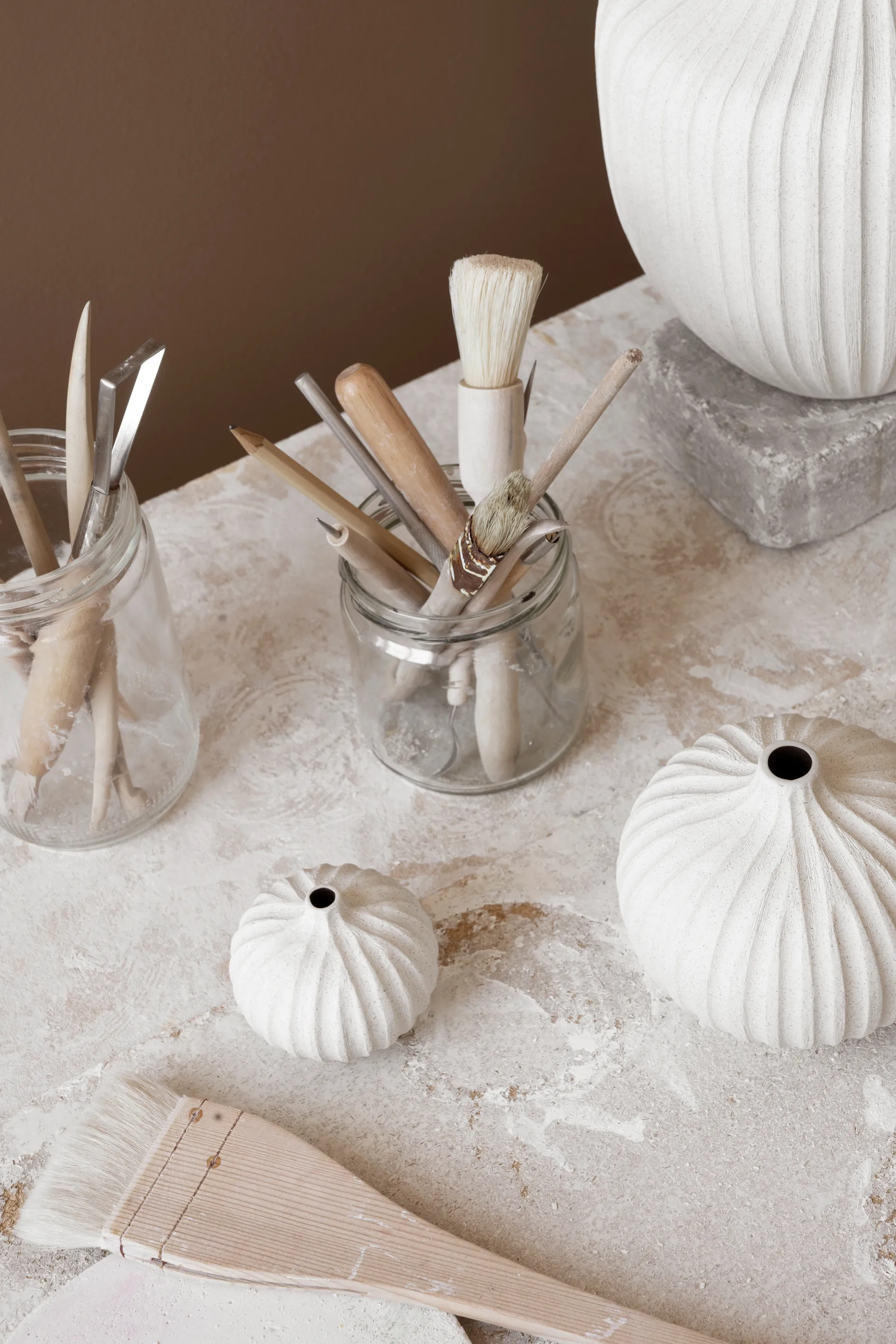 Bari 花瓶, Sand white light deep line, S Lindform