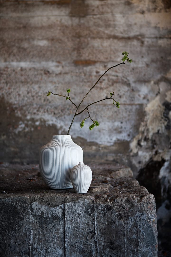 Ebba 花瓶 medium, Sand white stone stripe Lindform