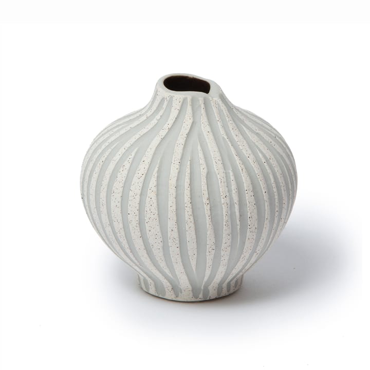 Line 花瓶 - Sand white stone stripe, small - Lindform | リンドフォーム