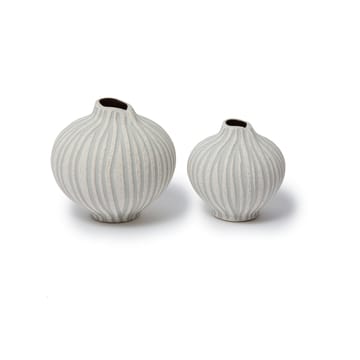 Line 花瓶 - Sand white stone stripe, small - Lindform