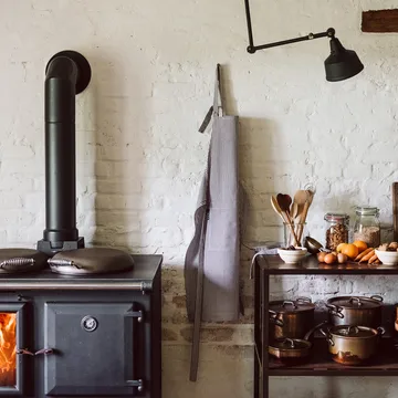 Emma エプロン - Granite gray - Linum | リナム