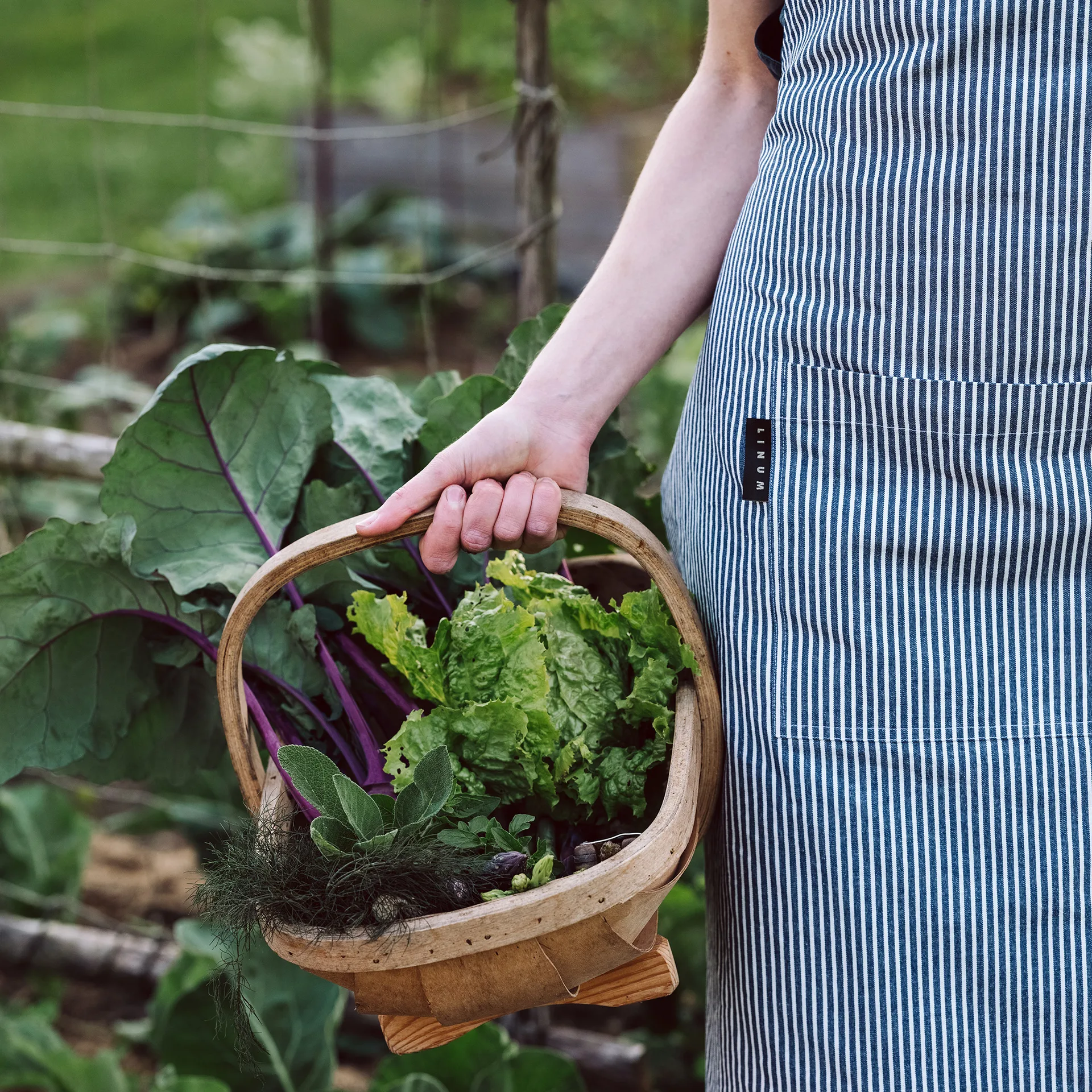 Emma エプロン, Indigo blue Linum | リナム