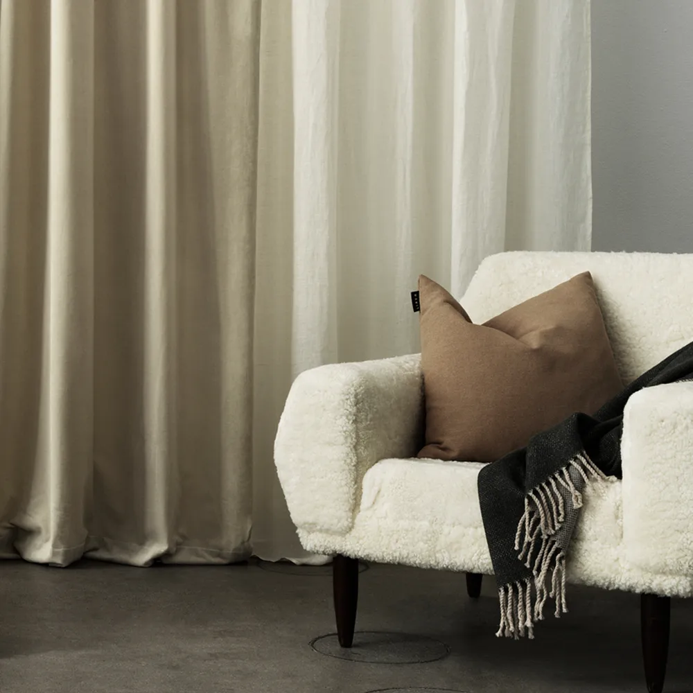 Intermezzo カーテン, Creamy beige Linum | リナム