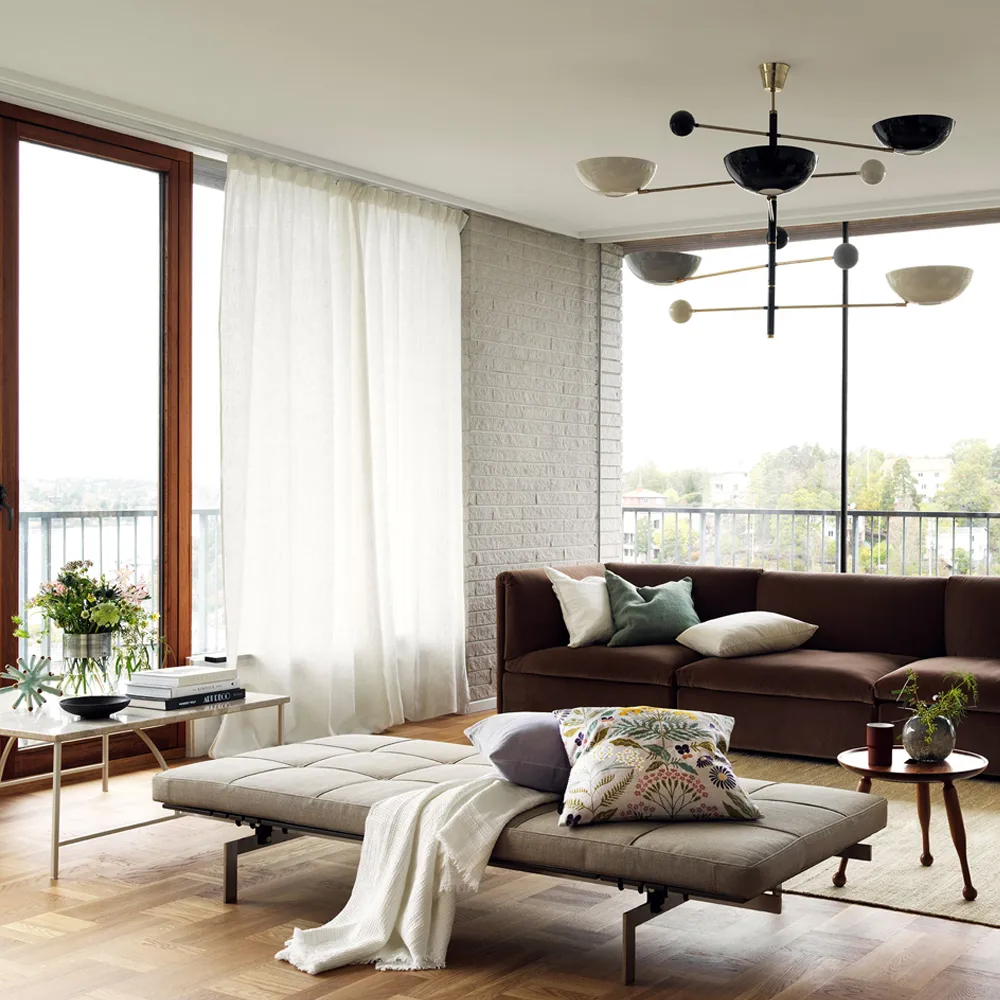 Intermezzo カーテン, Creamy beige Linum | リナム