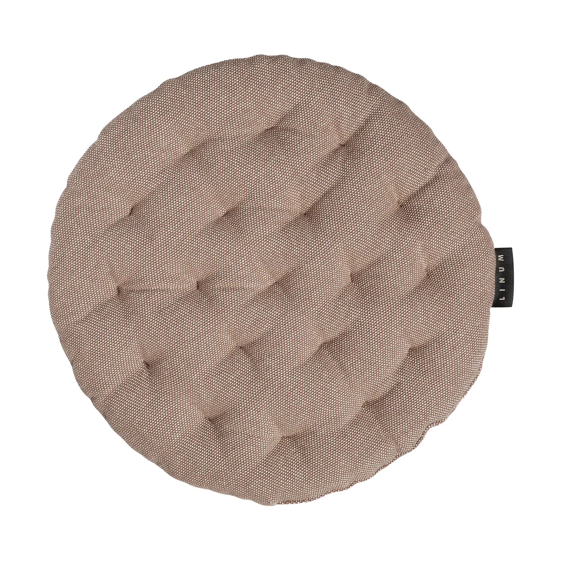 Pepperチェアパッド  Ø37 cm, Dark mole brown Linum | リナム