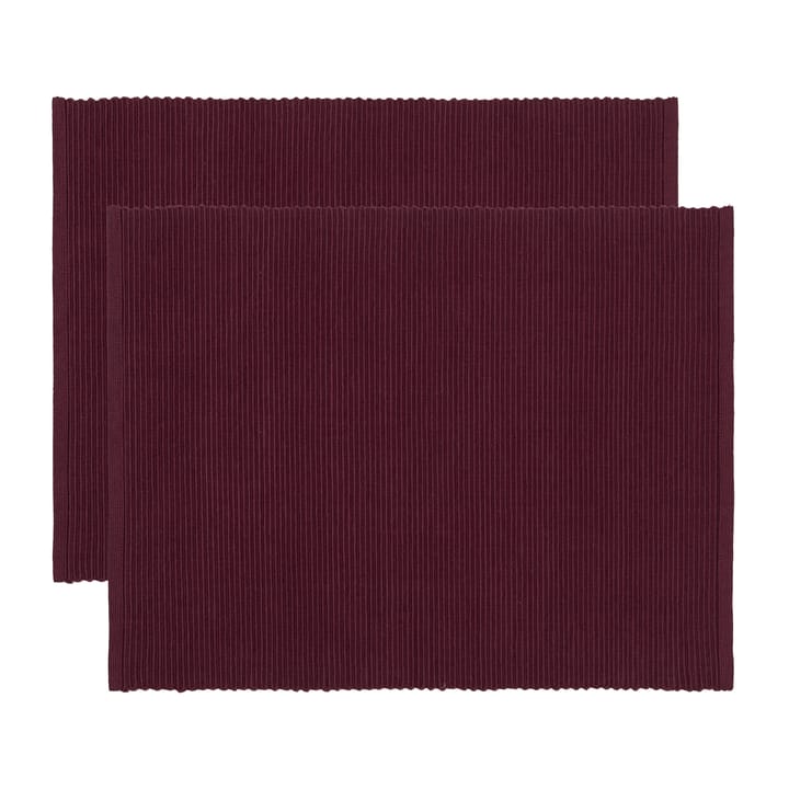 Uni プレースマット 35x46 cm 2パック - Burgundy red - Linum | リナム