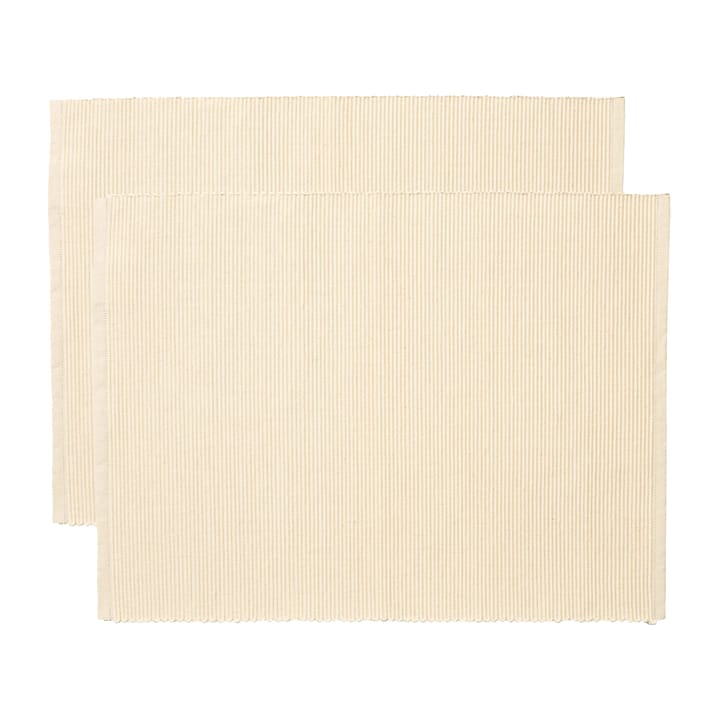 Uni プレースマット 35x46 cm 2パック - Creamy Beige - Linum | リナム