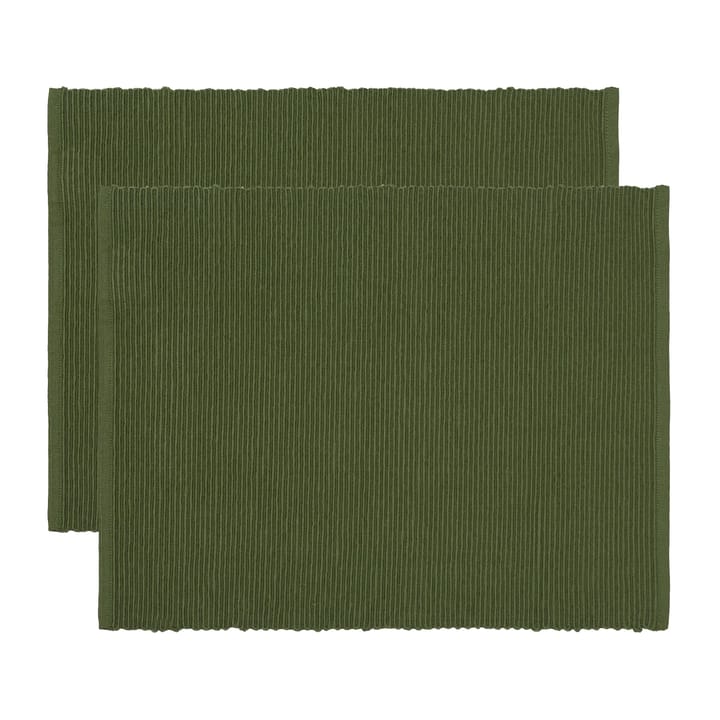 Uni プレースマット 35x46 cm 2パック - Dark olive green - Linum | リナム