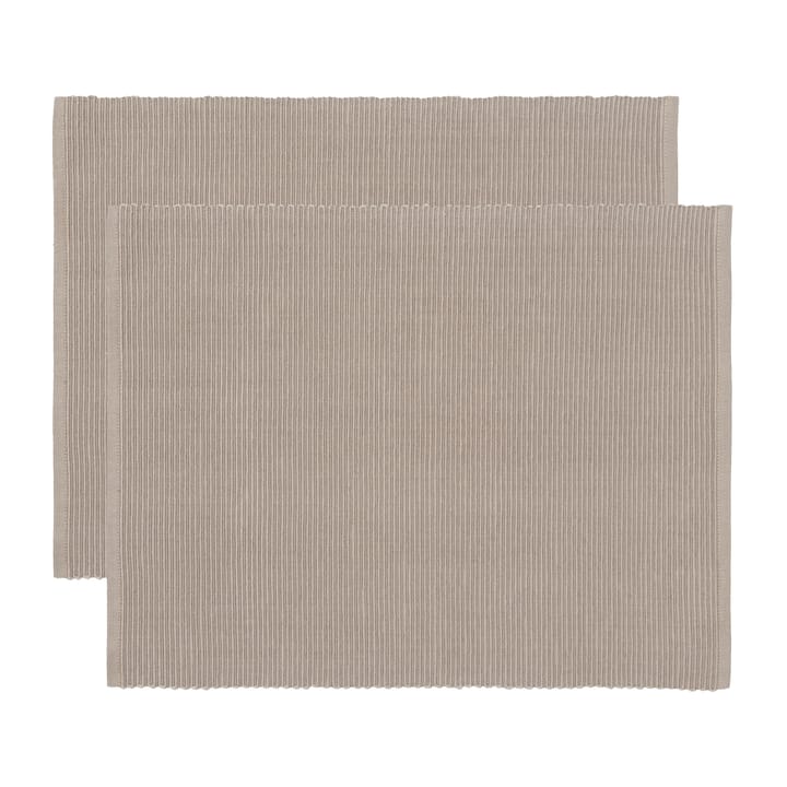 Uni プレース��マット 35x46 cm 2パック - Mole brown - Linum | リナム
