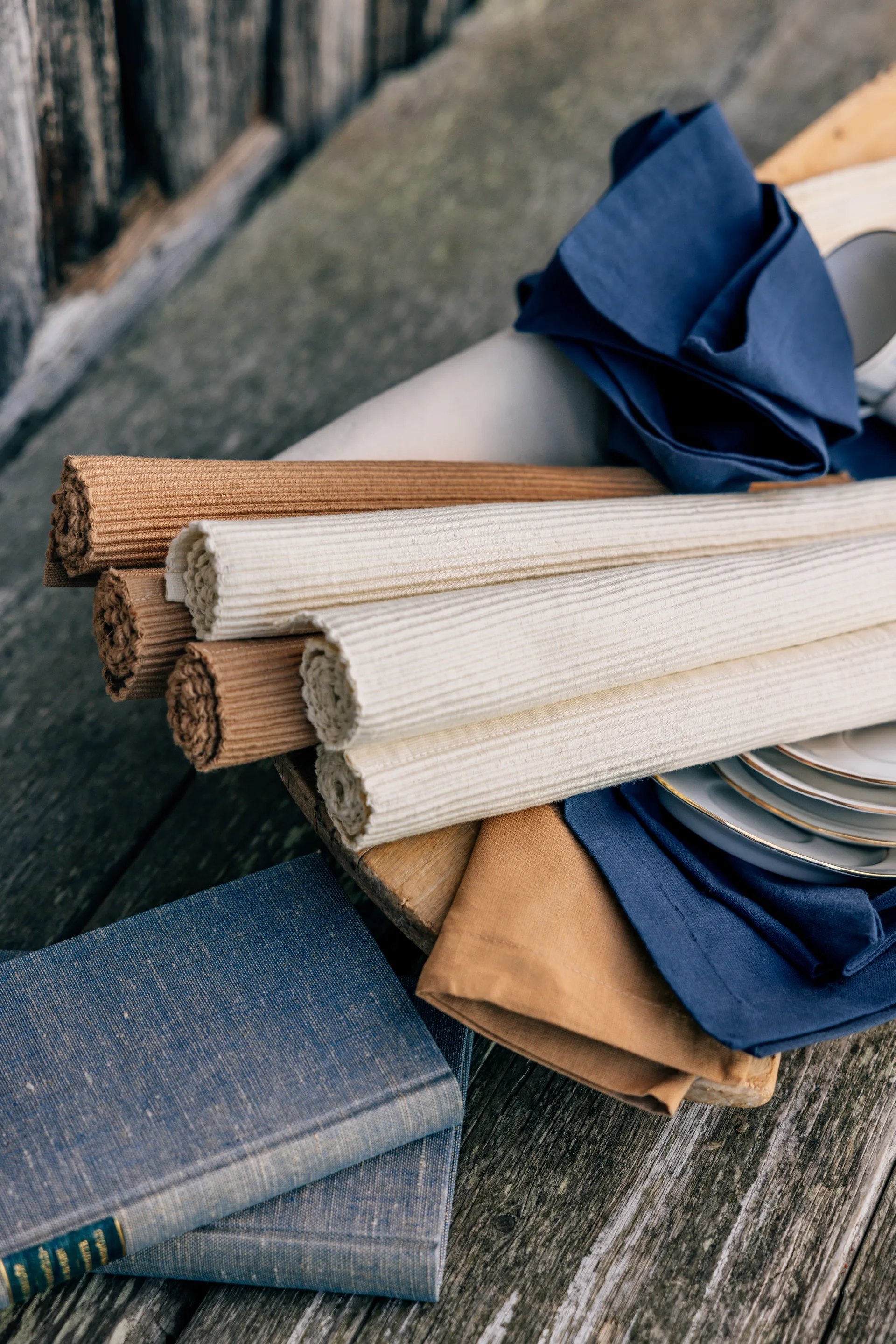 Uni ランチョンマット 35x46 cm 4枚, Creamy beige Linum | リナム