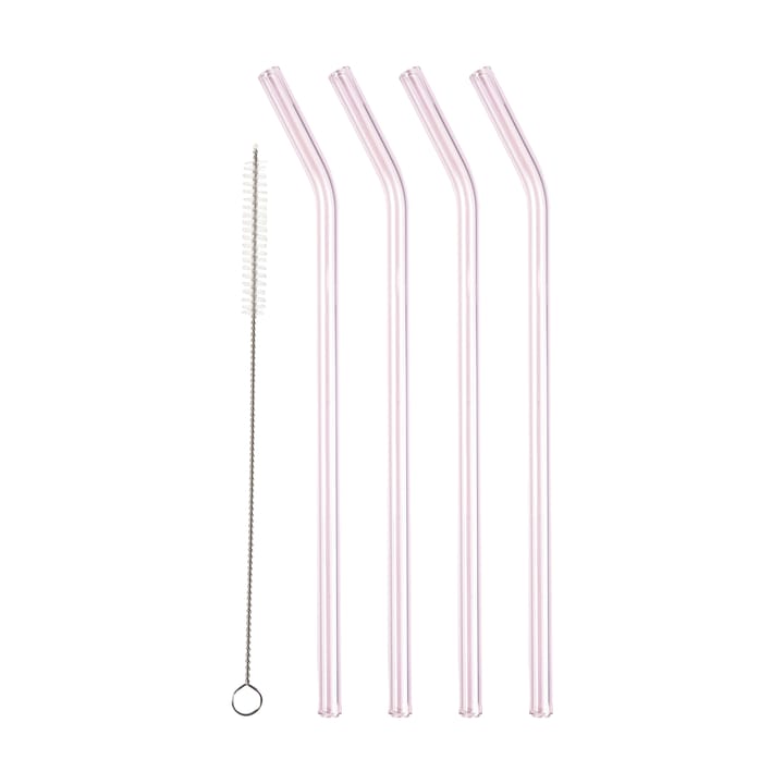 Lyngby ガラスストロー 21.5 cm 4本セット - Pink - Lyngby Glas