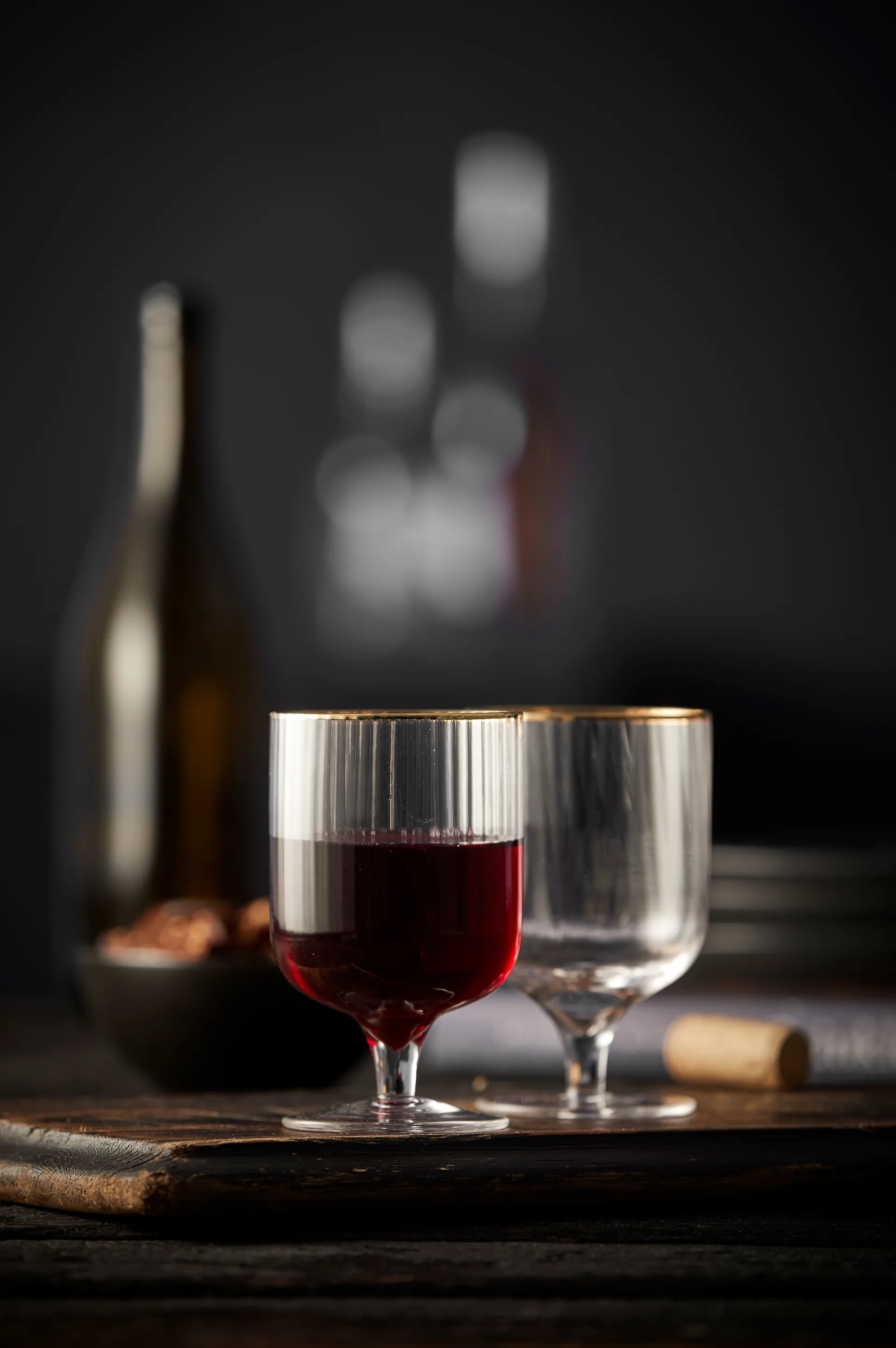 Palermo Gold ワイングラス 30 cl 4本セット, Clear-gold Lyngby Glas