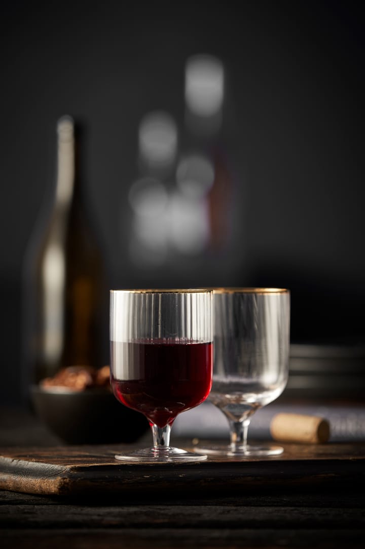 Palermo Gold ワイングラス 30 cl 4本セット, Clear-gold Lyngby Glas