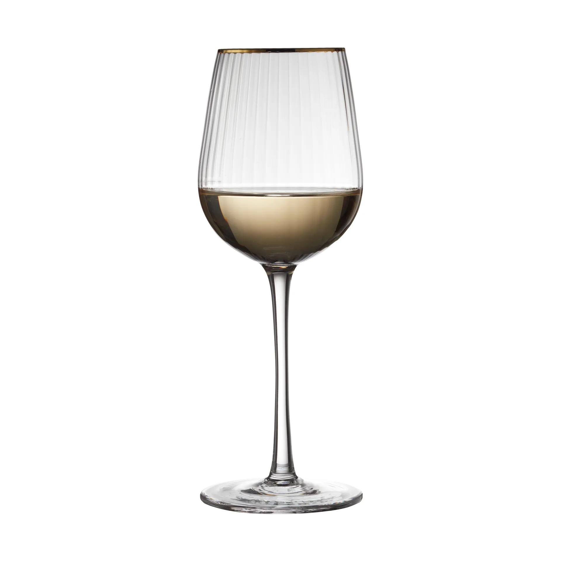 Palermo Gold 白ワイングラス 30 cl 4本セット, Clear-gold Lyngby Glas