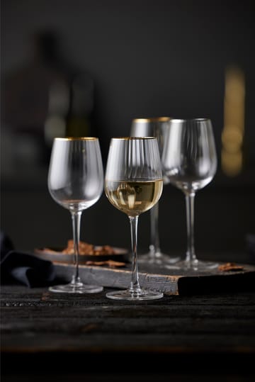 Palermo Gold 白ワイングラス 30 cl 4本セット - Clear-gold - Lyngby Glas