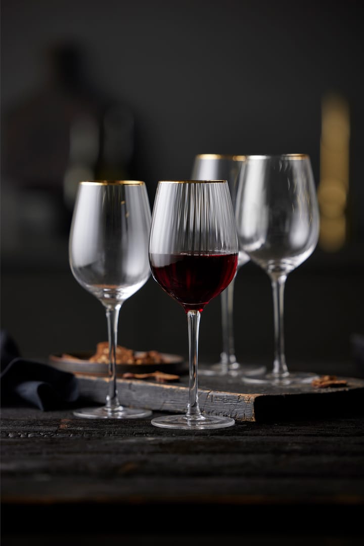 Palermo Gold 赤ワイングラス 40 cl 4本セット, Clear-gold Lyngby Glas