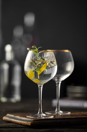 Palermo Gold ジン & トニックグラス 65 cl 4本セット - Clear-gold - Lyngby Glas