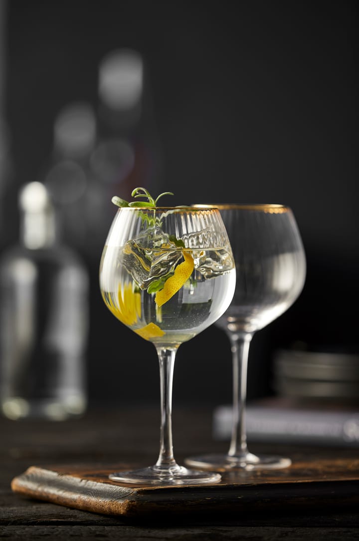 Palermo Gold ジン & トニックグラス 65 cl 4本セット, Clear-gold Lyngby Glas