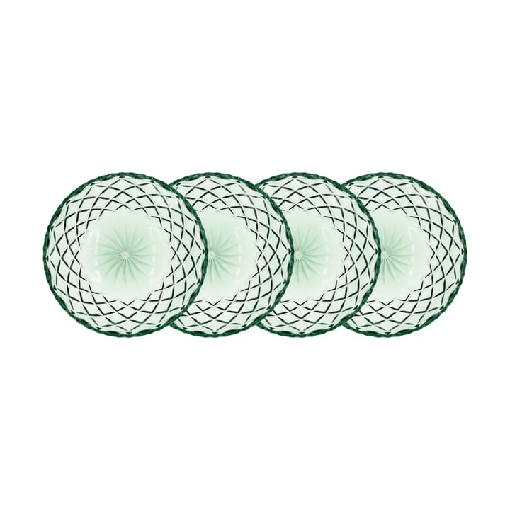 Sorrento スモールプレート Ø16 cm 4個セット - Green - Lyngby Glas
