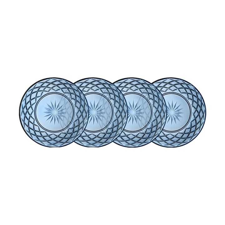 Sorrento プレート Ø21 cm 4枚 - Blue - Lyngby Glas