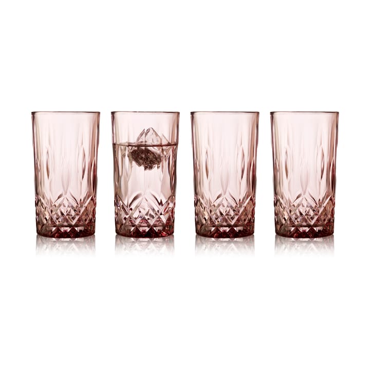 Sorrento ハイボールグラス 38 cl 4本セット - Pink - Lyngby Glas