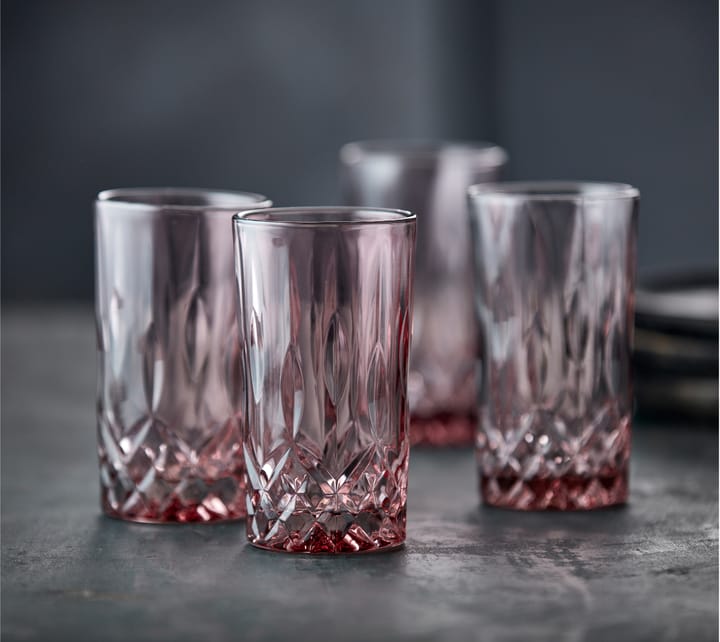 Sorrento ハイボールグラス 38 cl 4本セット - Pink - Lyngby Glas