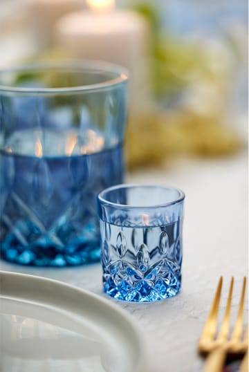 Sorrento ショットグラス 4 cl 4本セット - Blue - Lyngby Glas