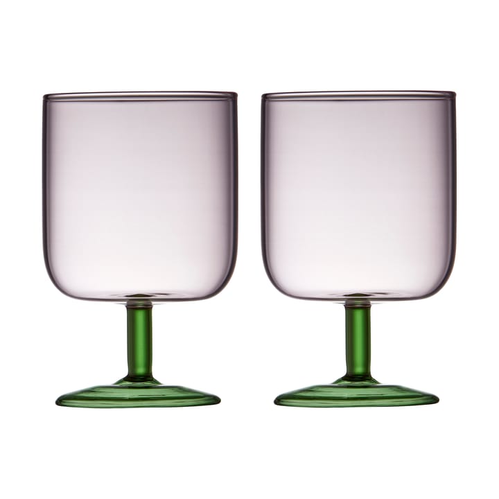 Torino ワイングラス 30 cl 2本セット - Pink-green - Lyngby Glas