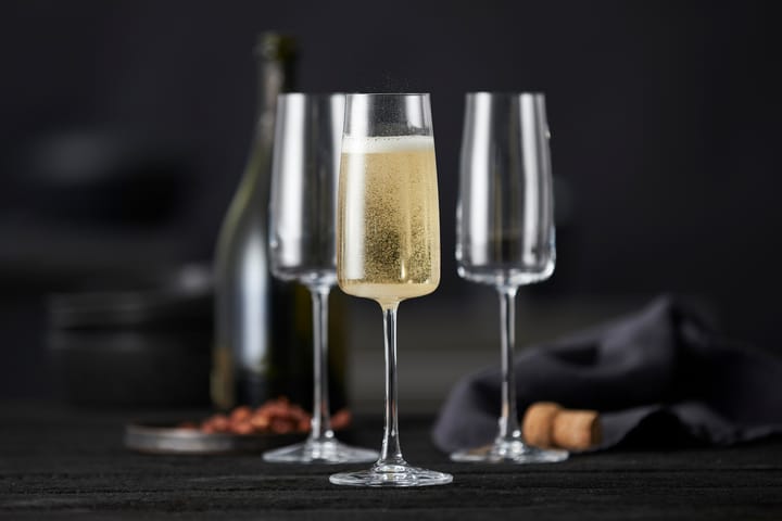 Zero シャンパングラス 30 cl 4本セット, Crystal Lyngby Glas