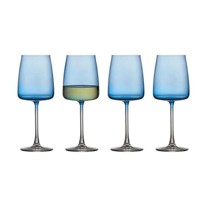 Zero 白ワイングラス 43 cl 4本セット - Blue - Lyngby Glas
