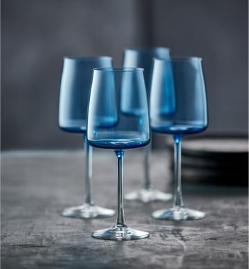 Zero 白ワイングラス 43 cl 4本セット - Blue - Lyngby Glas