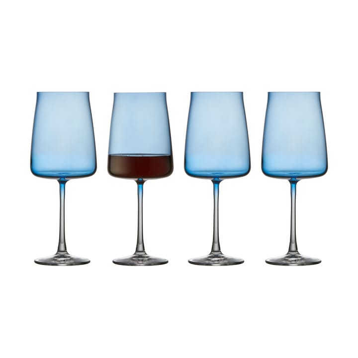 Zero 赤ワイングラス 54 cl 4本セット - Blue - Lyngby Glas