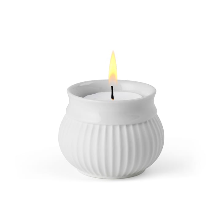 Curve ブロック キャンドルスティック Ø11 cm, White Lyngby Porcelæn | リュンビューポーセリン