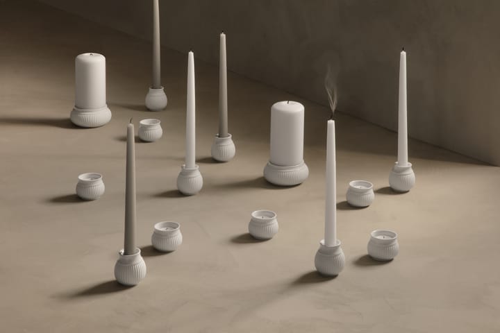 Curve キャンドルスティック 7 cm, White Lyngby Porcelæn | リュンビューポーセリン