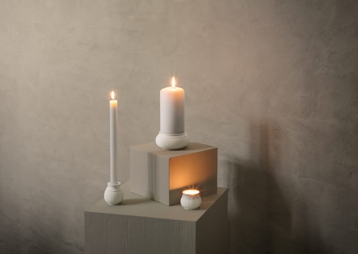 Curve キャンドルスティック 7 cm, White Lyngby Porcelæn | リュンビューポーセリン