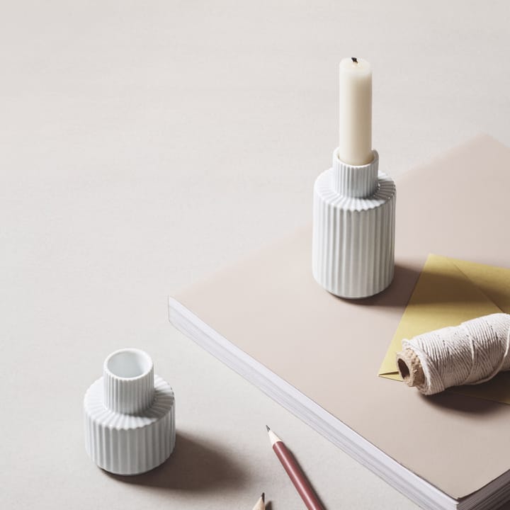 Lyngby 花瓶 キャンドル ホルダー ホワイト, 11 cm Lyngby Porcelæn | リュンビュ��ーポーセリン