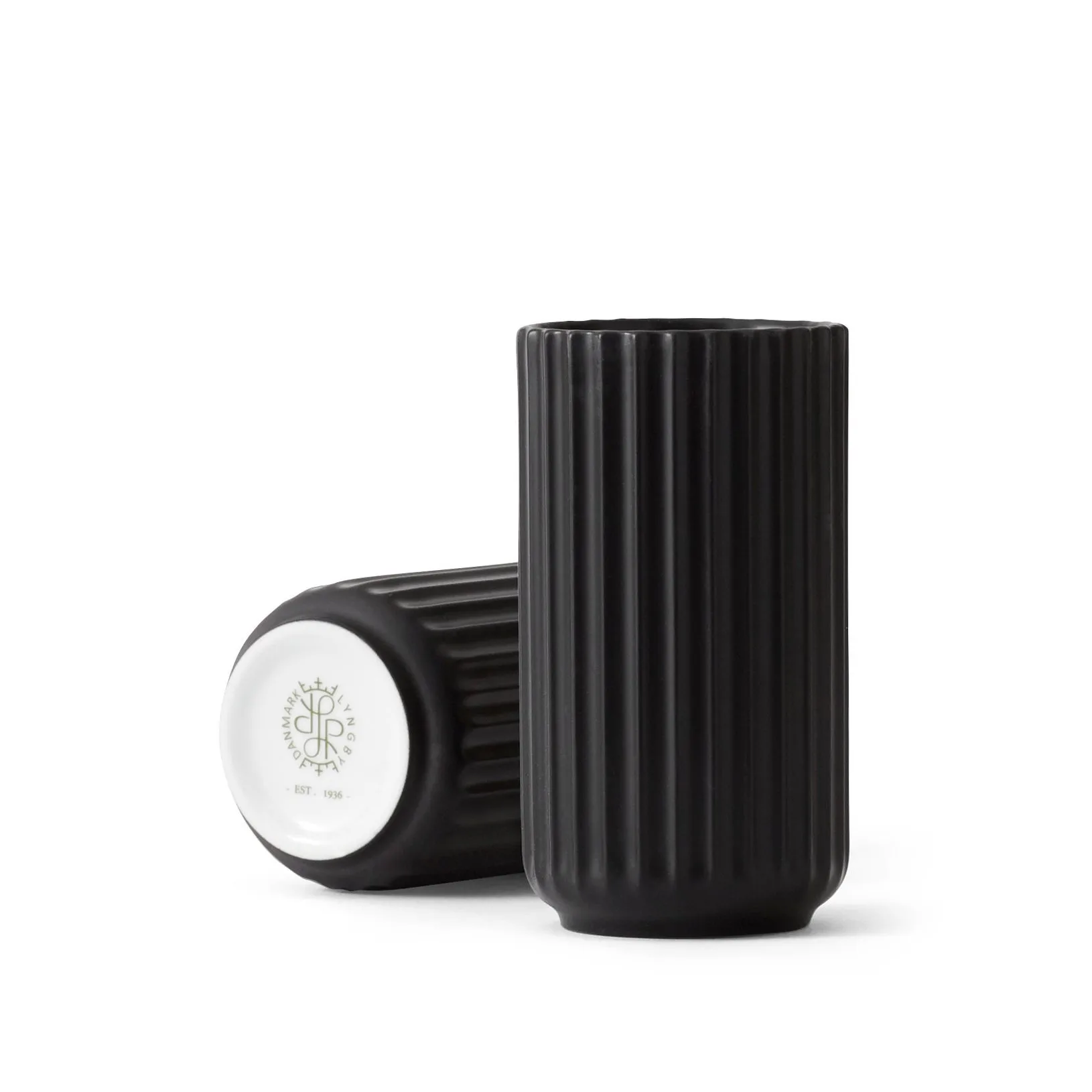 Lyngby 花瓶 ブラック マット, 12 cm Lyngby Porcelæn | リュンビューポーセリン